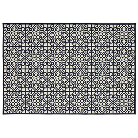 Oriental Weavers Marina Indoor Outdoor Outdoor Geometric Rectangle Area Rug, Ivory - 5 Ft. 3 In. X 7 Ft. 6 In. M5927B160230ST